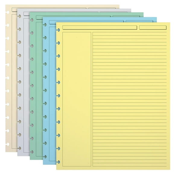 Levenger Circa Annotation Recharge de Papier Disque Ligné 1/4 Pouce, Inserts pour Disque et Planificateur, 300 Feuilles, Multicolore, Lettre