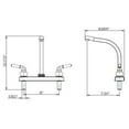 thumbnail image 7 of Dura Faucet DF-PK210C-WT Hi-Rise RV Kitchen Sink Faucet with Classical Levers (White), 7 of 7