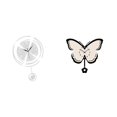 thumbnail image 1 of Reloj de pared acrílico con números arábigos y diseño de mariposa, silencioso, sin , adorno decorativo para cocina, estudio, oficina y c, 1 of 8