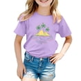 thumbnail image 3 of Vêtements pour Filles Été T-Shirts à Manches Courtes pour Filles Col Rond Hauts d'Été pour Adolescentes Vêtements pour Fillettes 4-5 Ans Vêtements Mignons pour Filles, 3 of 4