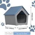 thumbnail image 3 of Indoor&Outdoor Waterproof Cat House, 23.43×22.64×22.8 Inches, Insulated Cat Shelter for All Seasons, Easy to Assemble, Suitable for Cats and Small Dogs, 3 of 8