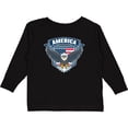 thumbnail image 3 of Inktastic America with Eagle Shield and Banner Boys or Girls Long Sleeve Toddler T-Shirt, 3 of 5