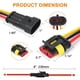 thumbnail image 4 of Conector impermeable de 3 pines, 16 AWG, para coche, camión, barco, 6 kits, 4 of 7