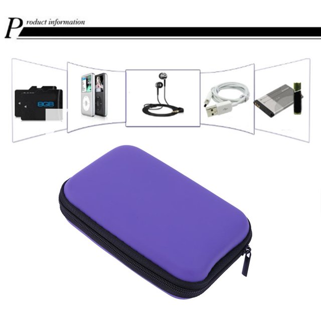 Mini caja cuadrada de EVA para auriculares compatible con Bluetooth, caja de almacenamiento de cables para auriculares Ehuebsd Para estrenar