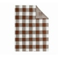 thumbnail image 4 of Brooklyn Loom Dusted Plaid 100% Microfiber Polyester  50x70 Throw Blanket in Brown, All Season, Adult Size, OEKO-TEX Certified, 4 of 10