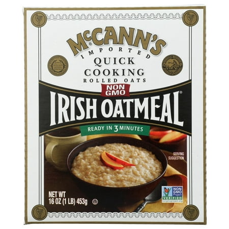 McCann's Imported Quick Cooking Rolled Oats Irish Oatmeal, Kosher, 16 OZ Box