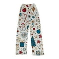 thumbnail image 5 of MLQIDK Christmas Pajama Pants Women Santa Xmas Tree Snowflake Comfy Pj Pants Funny Baggy Christmas Christmas Pajamas Christmas Drawstring Sleep Couple Pajamas, 5 of 6