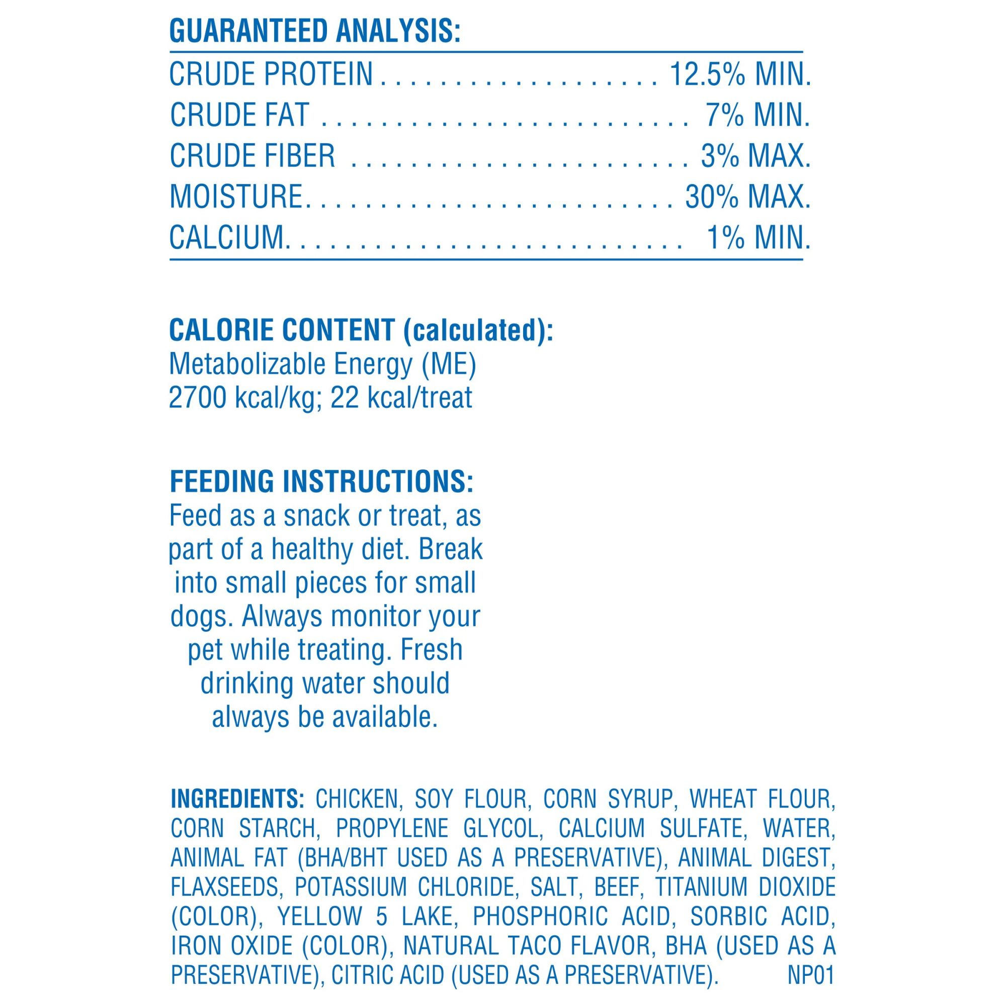 Canine Carry Outs Taco Minis Beef Flavored Dog Treats, 5-Oz