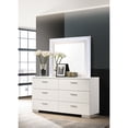 thumbnail image 2 of Homestock Old World Opulence Mirror Glossy White With Light - 46"W X 1.25"D X 37.5"H. High-Gloss White, Lighting, Clean Design, 39.69 Lbs Weight, Asian Hardwood And Mdf, Assembly Required., 2 of 2