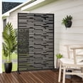 thumbnail image 3 of MAYEERTY 72*47" Outdoor Black Metal Privacy Panel Screen for Patio, Light - Shadow Pattern, 3 of 6