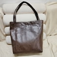 thumbnail image 3 of WANDF Tote Bag for Women,Vegan Leather Shoulder Bag with Magnetic Closure,Waterproof Handbag Purse with Front Pocket for Work Travel Shopping Daily(Dark Brown Bag), 3 of 9