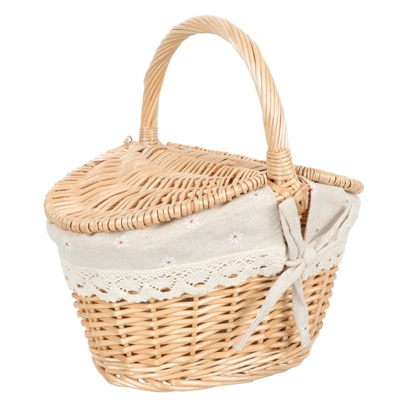Greenadscape 1Pcs Picinic Basket for Home Use Assorted Color 11x10.22x7.86in