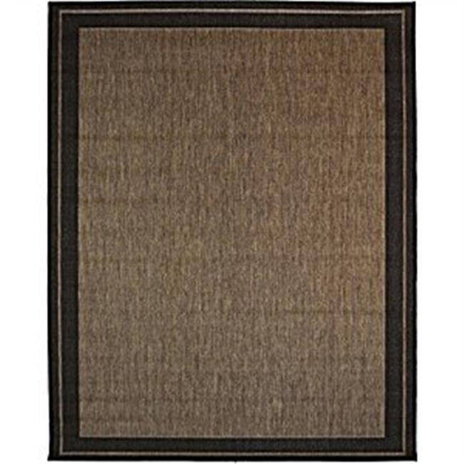 Balta Group 259940 8 x 10 ft. Brown & Black Border Outdoor Rug