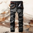thumbnail image 4 of Luwomo Mens Jeans Retro Streetwear Straight Leg High Waist Long Loose Fit Trousers Denim Pants Black,32, 4 of 4