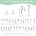 thumbnail image 3 of 26pcs Letter A-Z Stitch Markers Stainless Steel Crochet Stitch Marker Letter Charms with Lobster Claw Clasps Removable Locking Metal Knitting Markers, 3 of 6