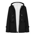 thumbnail image 5 of BUIgtTklOP Women Winter Warm Hooded Jacket Long Sleeve Hooded Outerwear With Pocket, 5 of 6