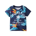 thumbnail image 2 of HILEELANG Toddler Boy Summer Short Sets Outfits Cotton CrewNeck Navy Blue Forest Short Sleeve Playwear Sets 4T, 2 of 7