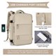 thumbnail image 4 of Mochila de viaje coowoz Large-L impermeable para mujeres y hombres, color caqui, 4 of 7