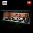 thumbnail image 4 of 1/64 Diorama Car Garage Model LED Lighting City Workshop Car Parking Lot Scene Model ,Die-cast Car Model Display Case, 4 of 28