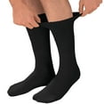 Creswell Soft 6 Pairs of Men's Black Diabetic Crew Socks 1315 King