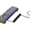 thumbnail image 4 of HXSJ USB to Type-C Keyboard Coiled Cable Detachable Mechanical Keyboard Coiled Cable with Metal Aviation Connector Nylon Black, 4 of 9