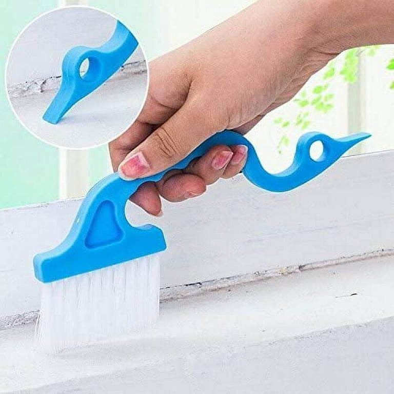 Crevice Cleaning Brush, 3 in 1 Hand-held Groove Gap Cleaning Brush Tools,  Window or Sliding Door Track Cleaner for Window Track, Shower, Kitchen