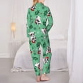 thumbnail image 5 of Kll Christmas French Bulldog Print Women'S Long Sleeve Pajamas With Pants Sleepwear Loungewear 2 Set-Small, 5 of 9