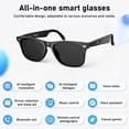 thumbnail image 5 of Mingdaln AI Bluetooth Smart Glasses，with sunglass lenses/Hands-Free Calls/AI assistant and translation for traveling and driving，10-Hour Playtime& Music, 5 of 8