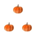 thumbnail image 2 of Clearance Under $2 Soft Flocked Pumpkin Ornament, Fall Thanksgiving Halloween Table Decor, 2 of 5