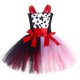 thumbnail image 1 of Vestido tutú Evil Madame Cruella para niñas, disfraz de fiesta de Halloween, disfraz de dálmatas, vestidos Kuila de bruja blanca y negra, ropa para niños, 1 of 5