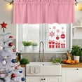 thumbnail image 6 of Pink Valances for Windows, Decorative Rod Pocket Window Valance Curtains, Pure Pink Short Curtain Drapes for Kitchen/Bathroom/Living Room, 2 Panels, 60" W x 18" L, 6 of 8