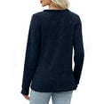 thumbnail image 5 of gakvbuo Pullover Sweater for Women V Neck Long Sleeve Shirts Dressy Casua Lightweight Fall Tunic Blouses Tops Ribbed Knitted Sweaters Outfits, 5 of 7