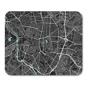 Black and White City Map of Madrid Well Organized Separated Mousepad Mouse Pad Mouse Mat 9x10 inch