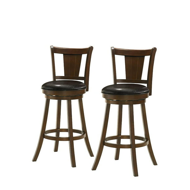Pu Leather Seat, 30 Inch Wooden Bar Stools With Back