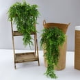 thumbnail image 5 of 4 Pcs Artificial Hanging Plants Fake Green Leaves Faux Hanging Boston Fernsfor Home Wedding Patio Porch Decor, 5 of 5
