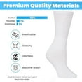 thumbnail image 4 of Crew Style, White Diabetic Socks, MEN Size 9-11, 1 dozen Pairs, 4 of 7