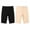A-Black493, variant on XIAONU Womens Scalloped Hem Knee Length Bike Shorts Slim Fit Knee Length Elastic Waist Bottoms Stretch Minimalist Casual Bottoms