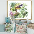 thumbnail image 2 of Designart 'Rural Village House On A Green Summer Day' Traditional Framed Canvas Wall Art Print, 2 of 5