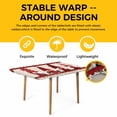 thumbnail image 4 of Valentine's Day Table Cloths for 4 Foot Rectangle Tables, Romantic Roses Love Heart Gnomes Rustic Patio Waterproof Elastic Fitted Tablecloths, Washable Rectangular Table Cover for Camping, 4 of 8