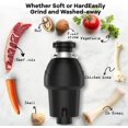 thumbnail image 5 of GAOMON 3/4 HP Garbage Disposal with Air Switch, 4-Stage Grinding, 3500 RPM, Quiet Food Waste Disposer, Stainless Steel & ABS, for Kitchen, Matte Black, 5 of 7