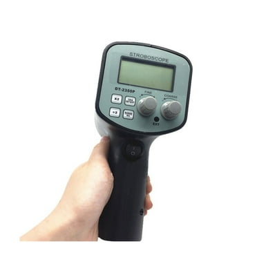 Stroboscope Numérique Portatif LED Flash Strobomètre Tachymètre DT-2350PB Mesure Haute Résolution Vitesse Rotative Analyseur Flash Portée 50-40000 FPM, Ajustable