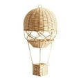 thumbnail image 1 of Globo aerostático tejido, regalos de globos aerostáticos de ratán, manualidades de ratán tejido beige para habitación de niños, dormitorio, fiesta de, 1 of 9