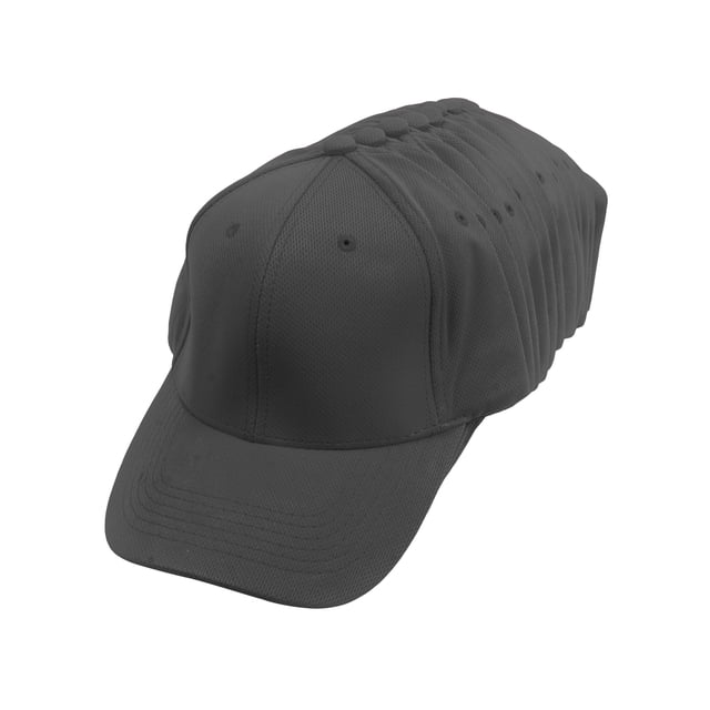 Top Headwear Moisture Wicking Adjustable Baseball Hat - Dark Grey - 12 Pieces