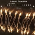 thumbnail image 2 of Luces navideñas HISHINY, 100 unidades, pequeñas, transparentes, 6,4 m, 2 of 5