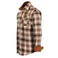thumbnail image 3 of Gioberti Men's Brushed Flannel 100% Cotton Plaid Checkered Shirt with Corduroy Contrast, 3 of 6