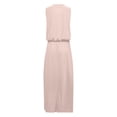 thumbnail image 4 of TJAZFJPA Robes d'Été pour Femmes Robe Maxi Sans Manches à Col Rond Fendue Classique Couleur Unie Design Fluide Robes de Mariée pour Femmes Robe Taille Empire, 4 of 5