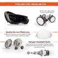 thumbnail image 5 of AKKON - For 2012-2016 Subaru Impreza / 2013-2015 XV Crosstrek Halogen Projector Black Smoked Headlights -w/ Tube Parking, 5 of 7
