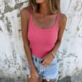 thumbnail image 2 of FAIWAD Tank Tops for Women Summer Sleeveless Ribbed Round Neck Slim Fitted Going out Tops Plus Size Layering Shirts, 2 of 8