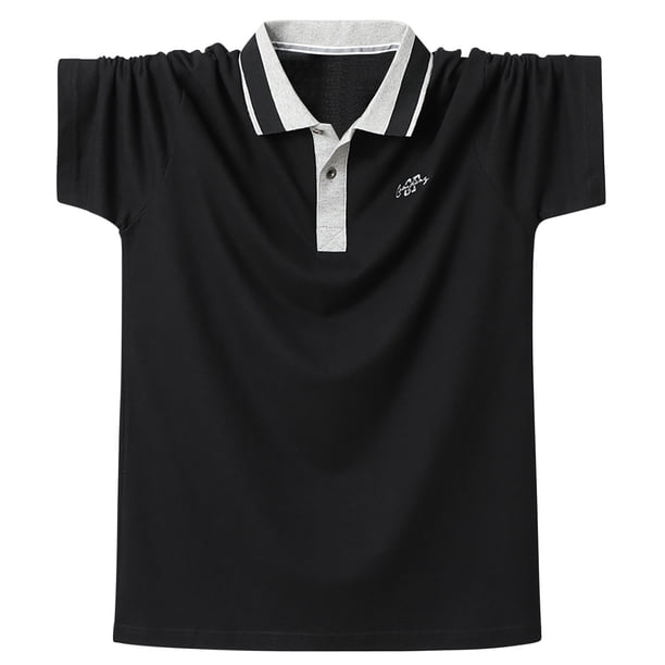 Bajo Camisas para Hombres de Color Sólido Manga Corta Cuello de Vuelta, Camisa de Blusa Casual para el Uso Diario