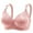 Pink, variant on ZKCCNUK Women's Bras Printing Gathered Together Large Size Daily Bra Underwear No Rims Everyday Bras Size S-XL